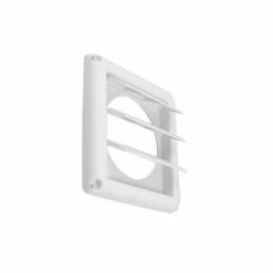 Deflecto 4" White Louvered Vent Hood HSR4W/18 - Ducting and Ventilation