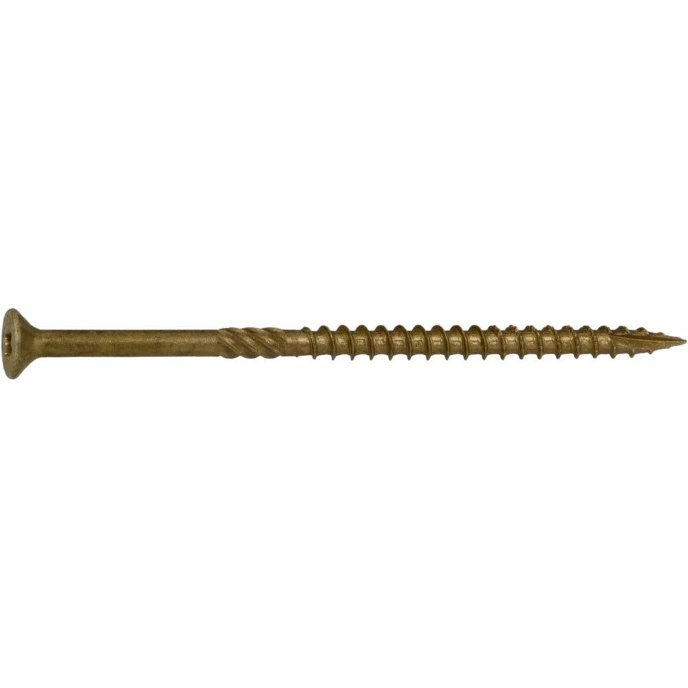 Midwest Fastener #10 x 4" Tan XL1500 Coated Star Drive Bugle Head Saberdrive Deck Screws - 50748 - Image 2