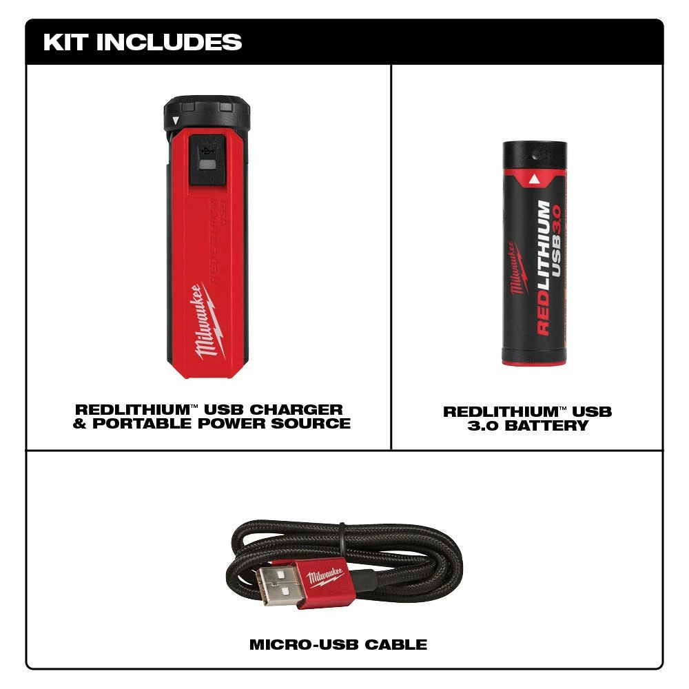 Milwaukee REDLITHIUMâ„¢ USB Charger & Portable Power Source Kit - 48-59-2013 - Batteries & Chargers - Image 4