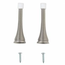 National Hardware 232 Spring Door Stops in Satin Nickel - N331-140 - Door Hardware