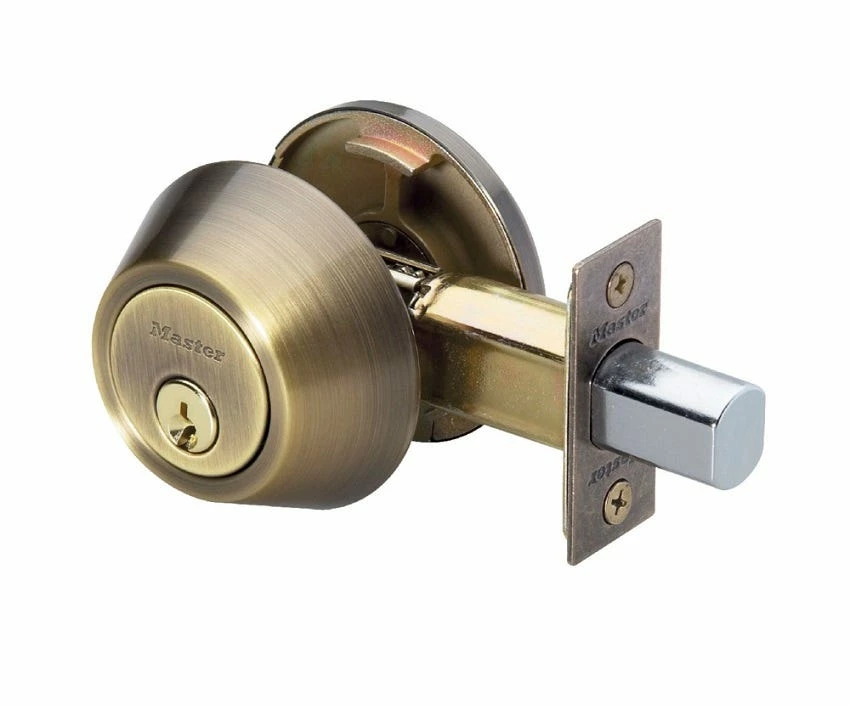 Master Lock Single Cylinder Deadbolt Antique Brass - DSO0605 - Padlocks - Image 2