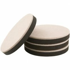 Super Sliders 5 Inch Round Felt Bottom Movers - 4713395K - Casters
