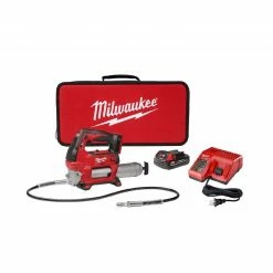 Milwaukee M18 18-Volt Lithium-Ion Cordless 2 Speed Grease Gun Kit - 2646-21CT - Other