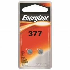 Energizer 377 Silver Oxide Button Cell Battery 2 Count Blister Pack Zero Mercury 15V - 377BPZ-2 - Batteries & Chargers
