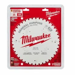 Milwaukee 10 Inch 40T General Purpose Circular Saw Blade 48-40-1024 - Circular Saw Blades