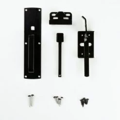 National Hardware V1394 Gate Thumb Latch in Black - N109-050 - Catches & Latches