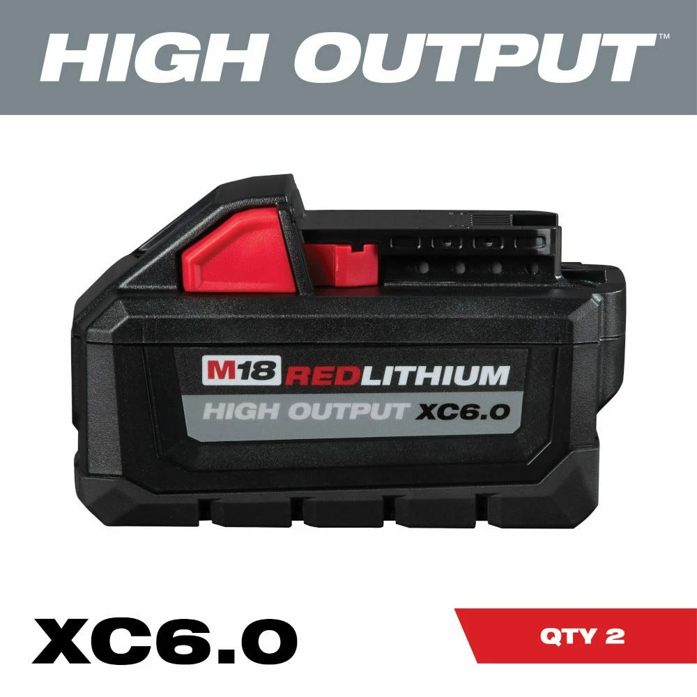 Milwaukee M18 RedLithium High Output XC 6-0Ah Battery Pack, 2 Piece - 48-11-1862 - Batteries & Chargers - Image 11