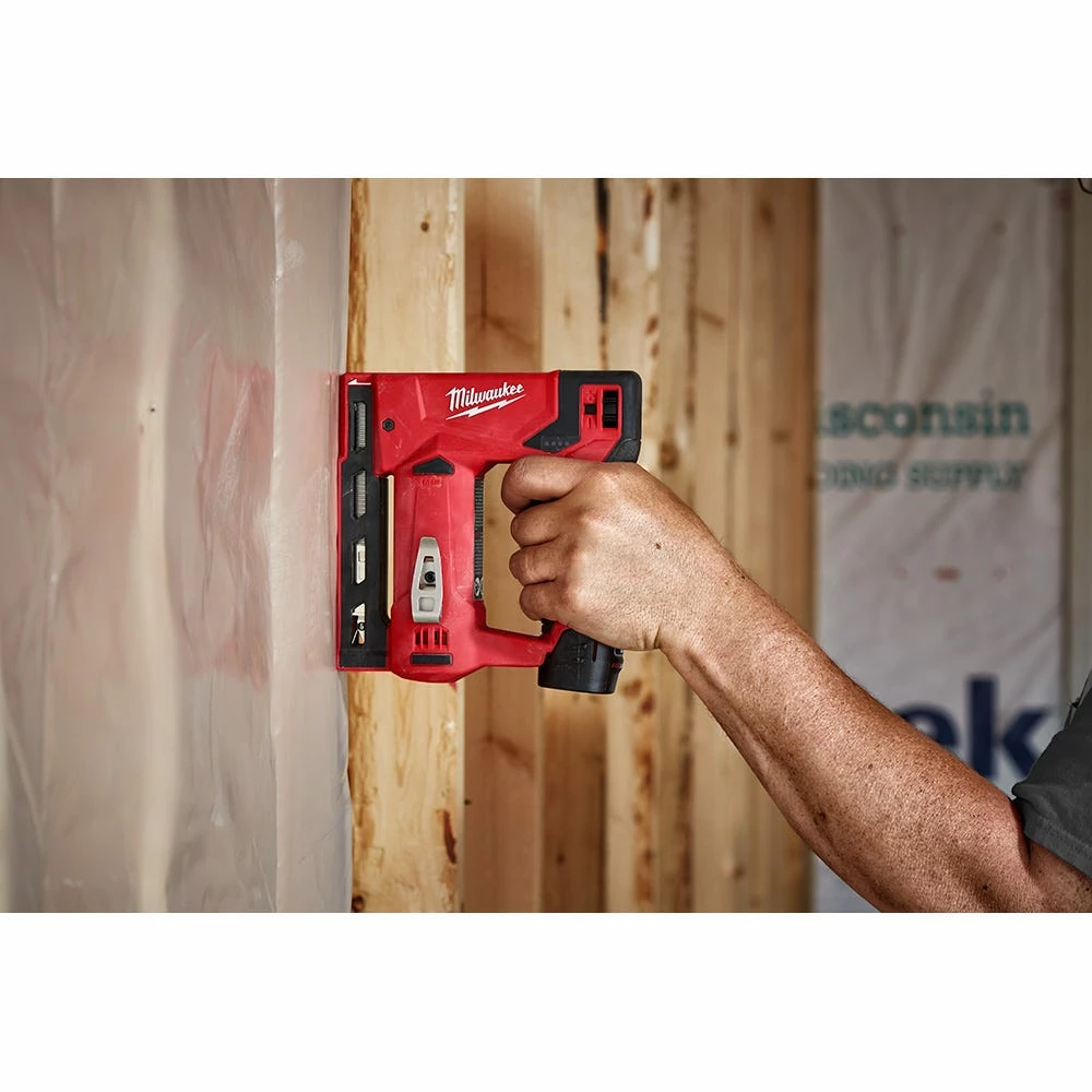 Milwaukee M12 12-Volt Lithium-Ion Cordless 3/8" Crown Stapler - 2447-20 - Hammers & Striking Tools - Image 8