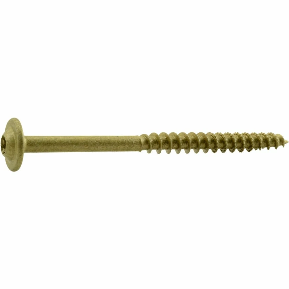 Midwest Fastener 5/16" x 4" Tan XL1500 Coated Washer Head Star Drive Saberdrive Construction Lag Screws - 52535