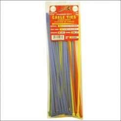 Tool City Assorted Colors 11.8" 50 lb. Tensile Standard Duty Cable Ties, 100 Piece - 14081 - Fasteners, Clamps & Vices