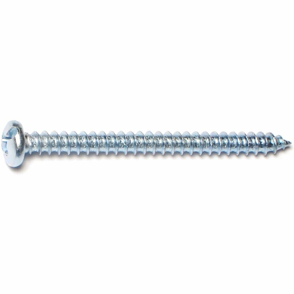 Midwest Fastener #8 x 2" Zinc Plated Combo Pan Head Sheet Metal Screws - 10138 - Bolts