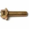 Midwest Fastener 1/4"-20 x 1" Yellow Zinc Plated Grade 8 Coarse Thread Hex Washer Head Flange Bolts - 87808