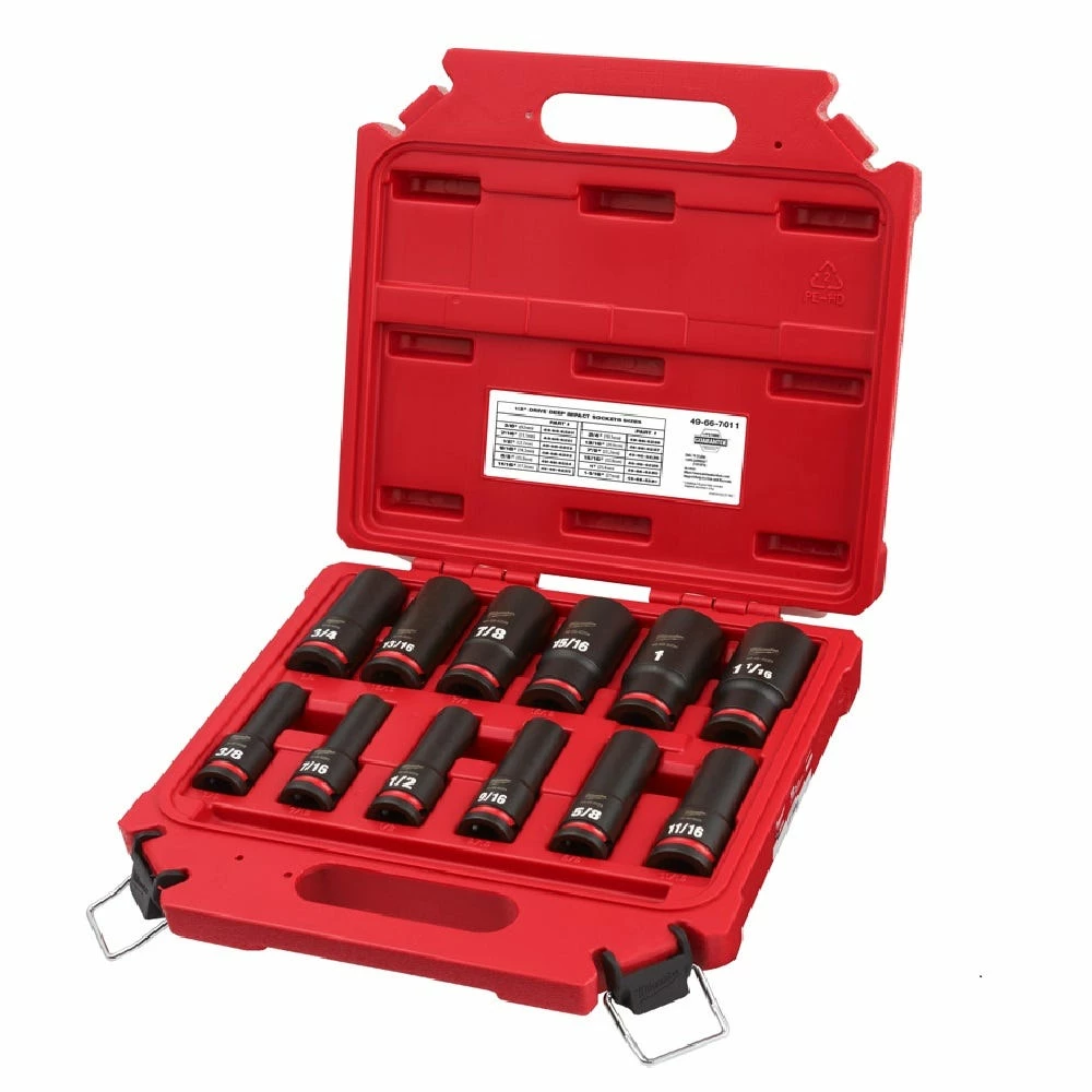 Milwaukee Shockwave™ Impact Duty™ 1/2" Drive SAE Deep 6 Point Socket Set, 12-Piece Set - 49-66-7011 - Sockets & Socket Sets - Image 5