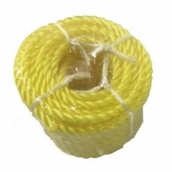 Baron 1/4 x 50 Twisted Yellow Polypropylene Rope - 84221