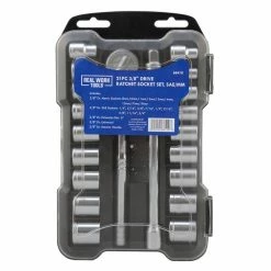 Real Work Tools™ 21 Piece 3/8" Drive Ratchet Set - 66410 - Wrench & Wrench Sets