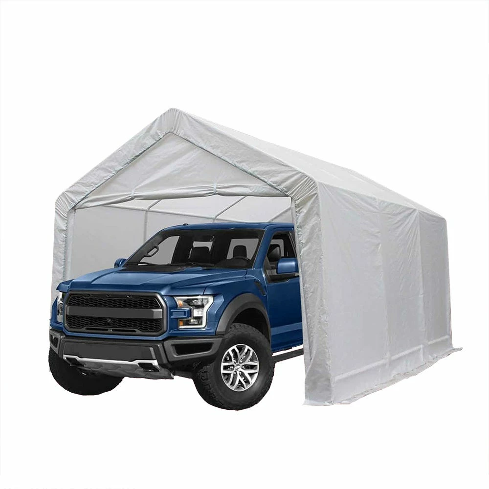 Various Brands 10' X 17' Steel Frame Car Portable Garage - 21260016 - Car Ports