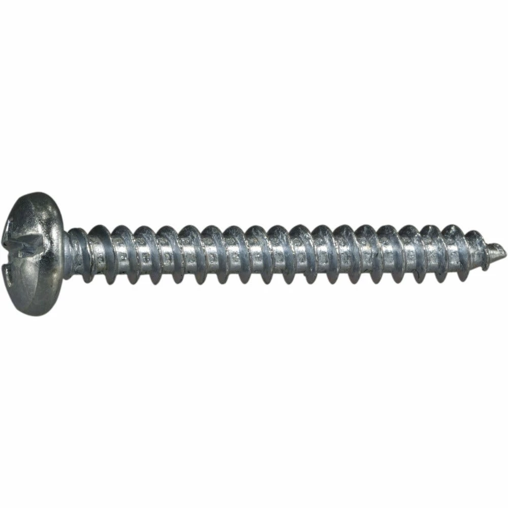 Midwest Fastener #10 x 1-1/2" Zinc Plated Combo Pan Head Sheet Metal Screws - 21286 - Bolts