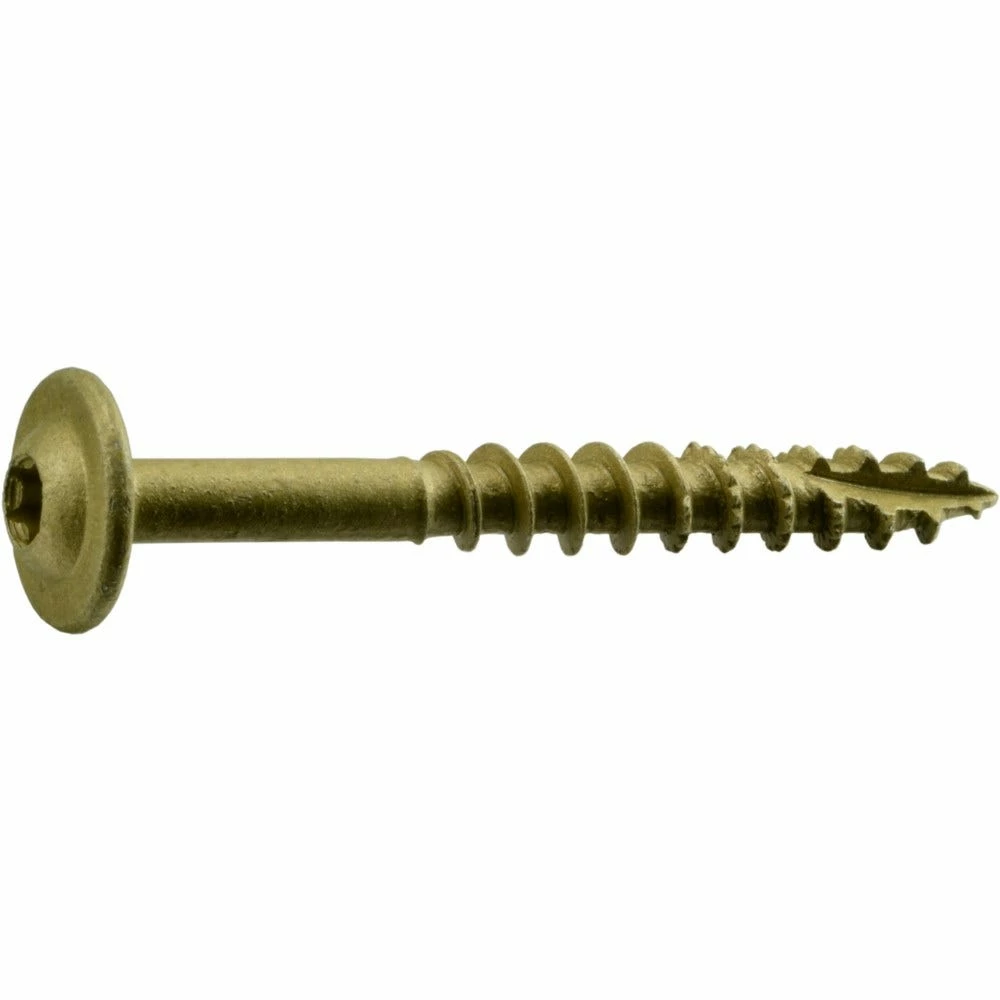 Midwest Fastener 5/16" x 2-1/2" Tan XL1500 Coated Washer Head Star Drive Saberdrive Construction Lag Screws - 52532 - Image 2
