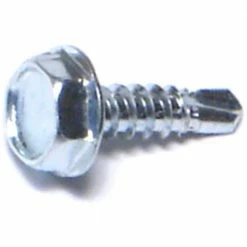 Midwest Fastener #6-20 x 1/2" Zinc Plated Hex Washer Head Self-Drilling Screws - 12019 - Bolts