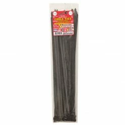 Tool City Black 17" 175 lb. Tensile Extra Heavy Duty Cable Ties, 50 Piece - 14171 - Fasteners, Clamps & Vices