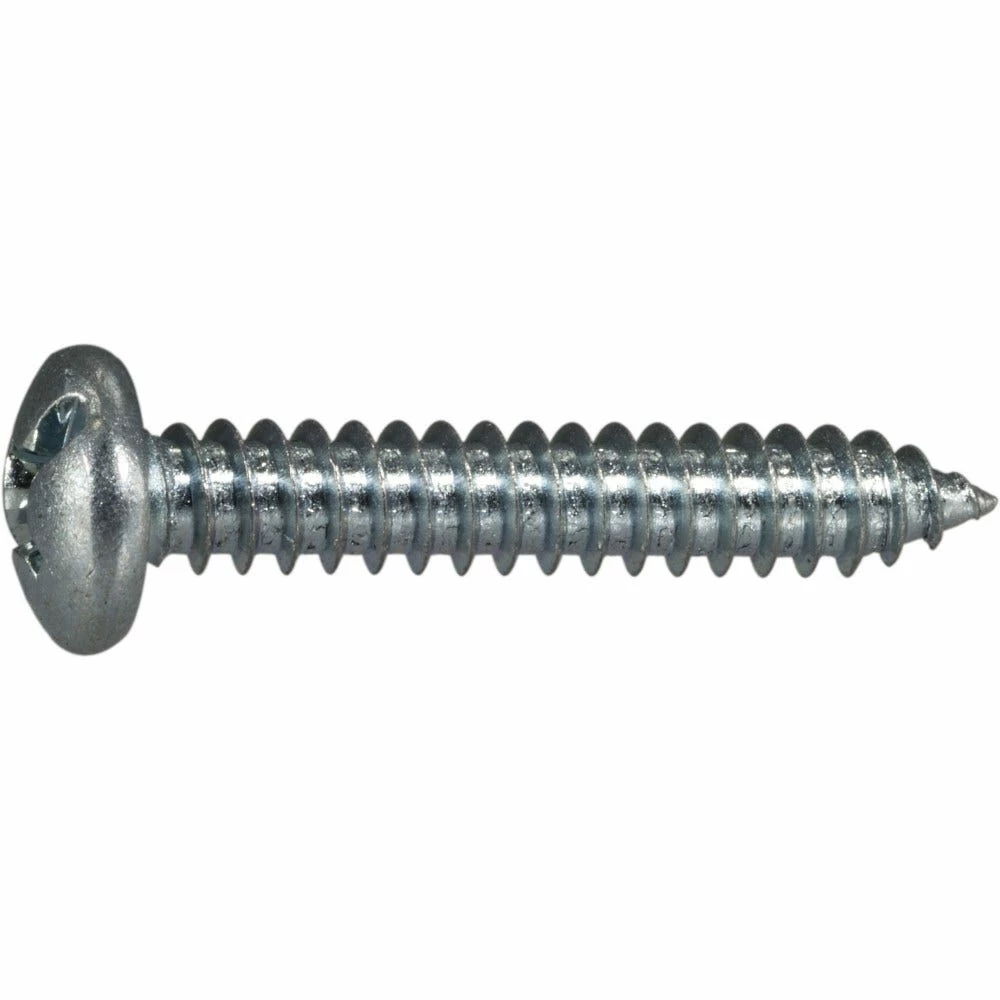 Midwest Fastener #14 x 1-1/2" Zinc Plated Combo Pan Head Sheet Metal Screws - 10154 - Bolts