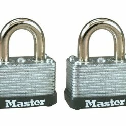 Master Lock 1-1/2in 38mm Wide Laminated Steel Warded Padlock 2 Pack - 22T - Padlocks