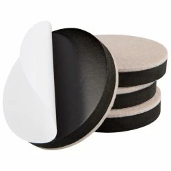 Waxman 3 1/2 Inch Round Flet Bottm Sliders 4 Pack - 4713495K - Casters