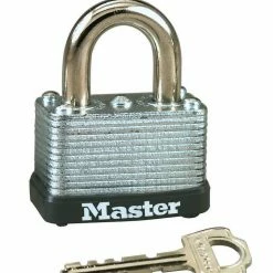 Master Lock 1-1/2 Inch - 38mm - Wide Laminated Steel Warded Padlock - 22D - Padlocks