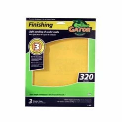 Gator Ali Industries EZ123 9 Inch x 11 Inch 320 Grit Sandpaper Sheet 3 Pack - 7267