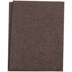 Softtouch 4 1/2 Inch x 6 Inch Brown Felt Pads - 4740095N - Casters
