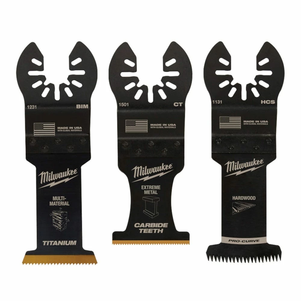 Milwaukee® Open-Lok™ 3 Piece All Purpose Multi-Tool Blade Variety Pack - 49-10-9001 - Blades & Knives