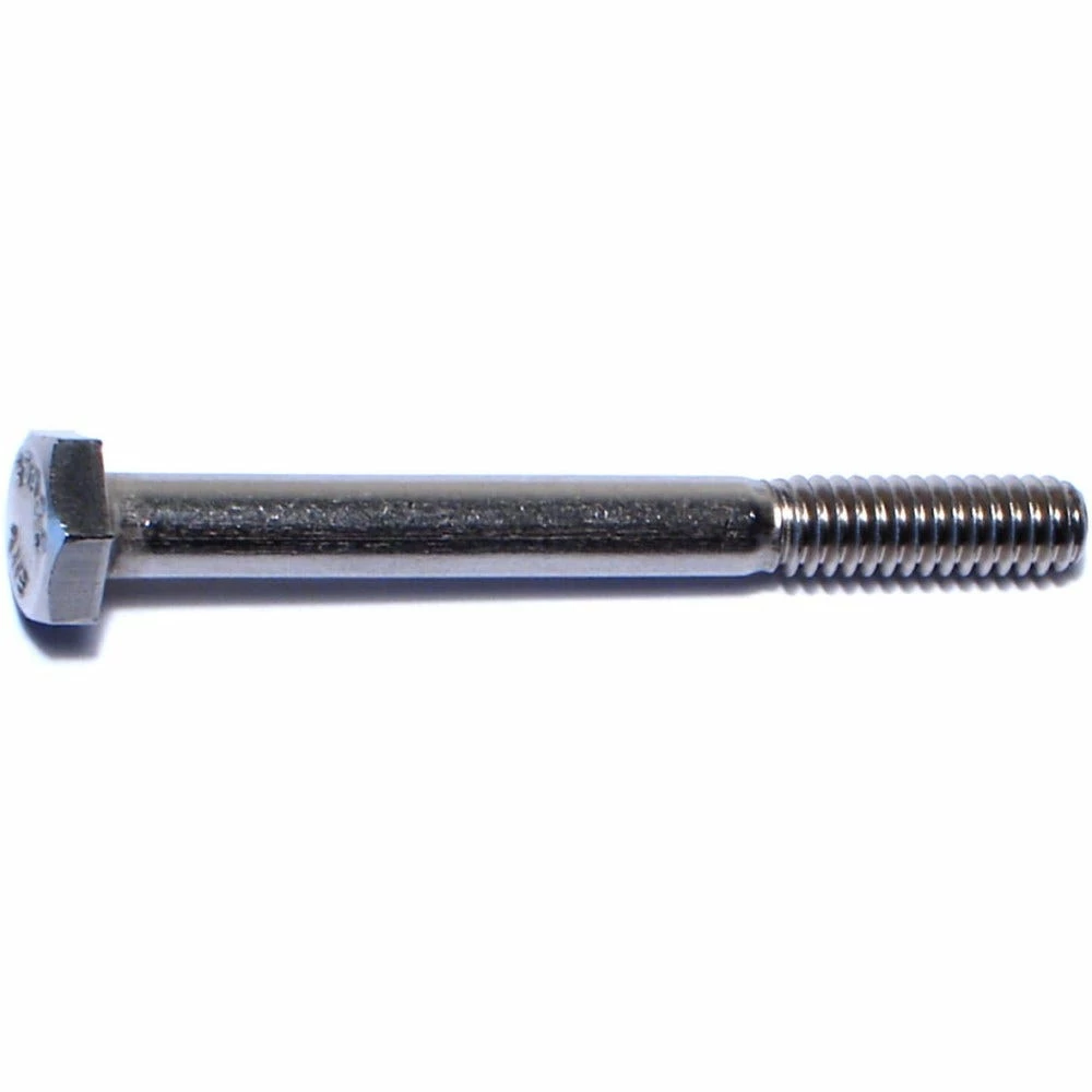 Midwest Fastener 1/4"-20 x 2-1/2" 18-8 Stainless Coarse Thread Hex Cap Screws - 81746 - Bolts - Image 2