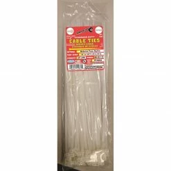 Tool City Natural 11.8" 50 lb. Tensile Standard Duty Cable Ties, 100 Piece - 14062 - Fasteners, Clamps & Vices