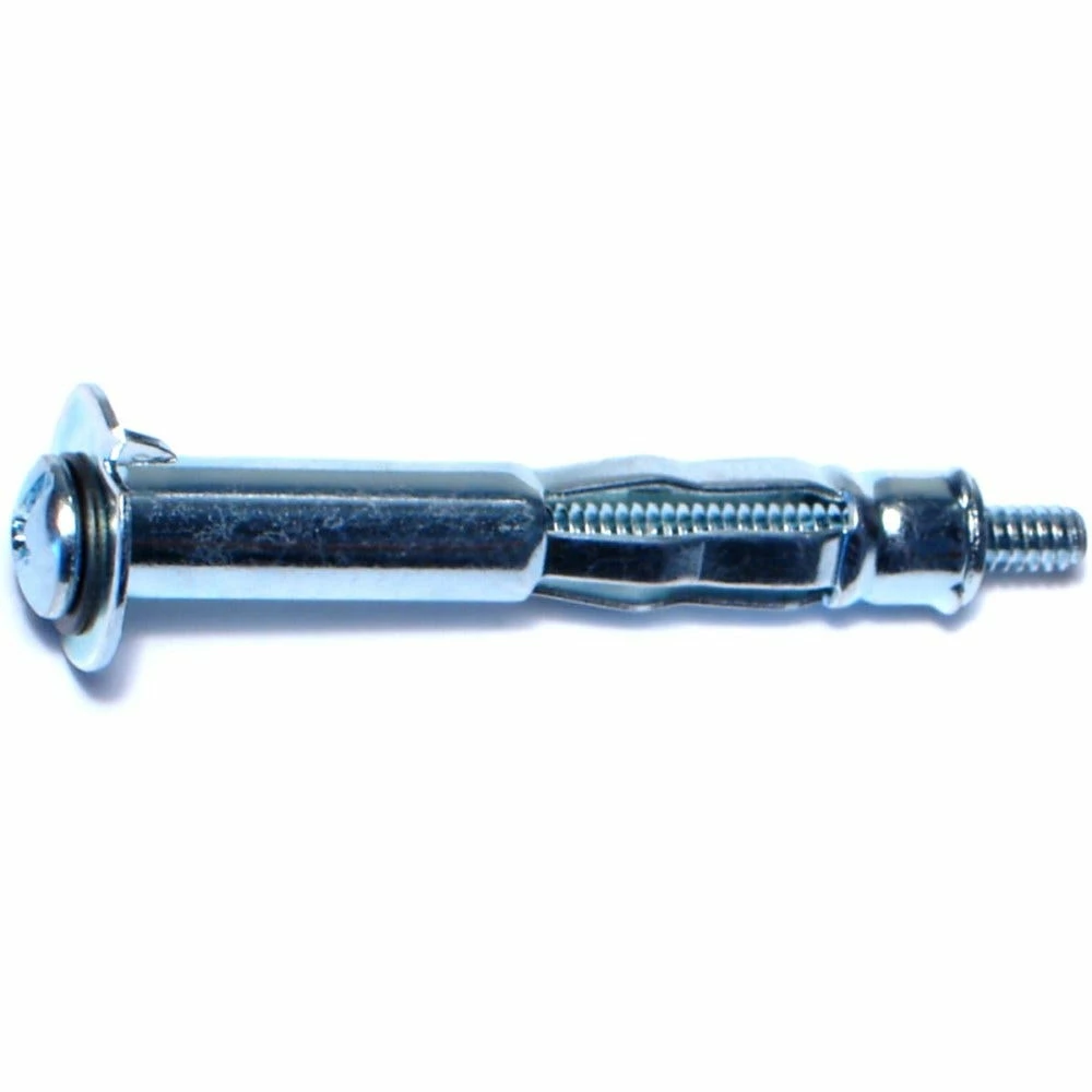 Midwest Fastener 1/8"-32 Zinc Plated Coarse Thread Long Pan Head Hollow Wall Anchors - 21872 - Bolts