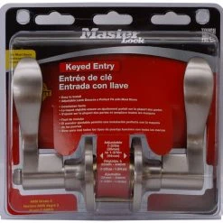 Master Lock Wave Style Lever Entry Door Lock Satin Nickel - WL0115 - Door Hardware