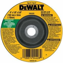 DeWalt 4" x 1/4" x 5/8" Masonry Grinding Wheel DW4429 - Replacement Parts & Accessories