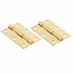 National Hardware 518 Non-Removable Pin Hinges in Brass - N146-399