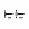 National Hardware 849 Ornamental T Hinges in Black - N165-480