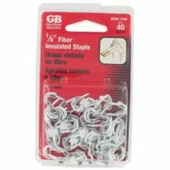 Gardner Bender White Insulated Staple 40 Pack - MSW1540 - Wiring Accessories