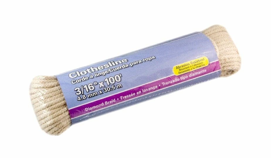 Various Brands Baron Polypropylene Clothesline 3/16 Inch x 100 Foot White -52604 - Rope